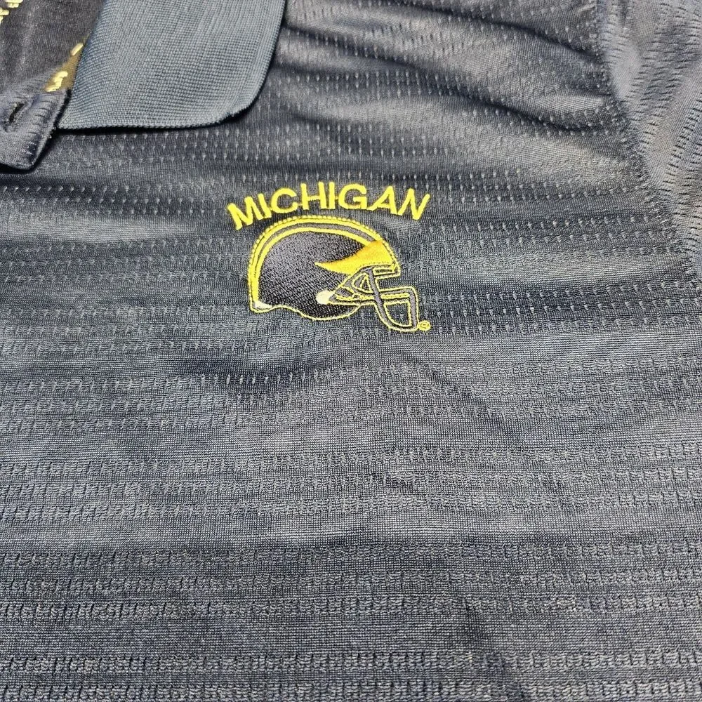 Adidas University Of‎ Michigan Team Performance Climalite Mens Large Polo